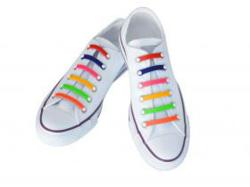 SillyLaces Rainbow Colored Slip-on Shoe Laces
